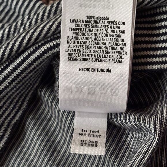 Ted Baker London Men's Navy & White Striped Polo Contrast Collar Size 6 (US XL) - Picture 7 of 9